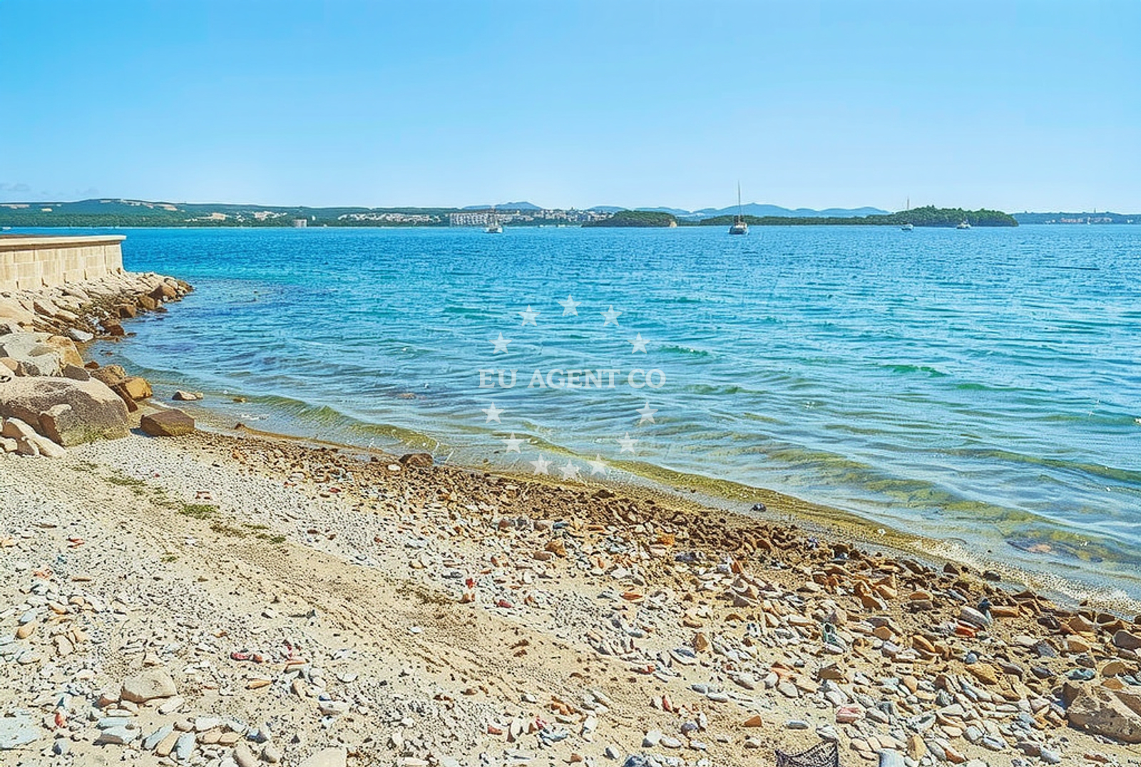 Sea and coastal view of Sveti Duje, Kraj (Pašman) Beach in Sveti Duje