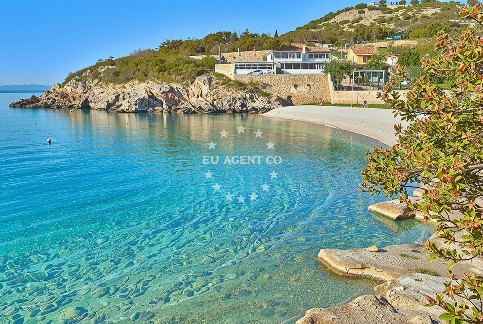 Beach facilities and surroundings at Sveti Ilija sjever, Sibinj Krmpotski Beach in Sveti Ilija sjever