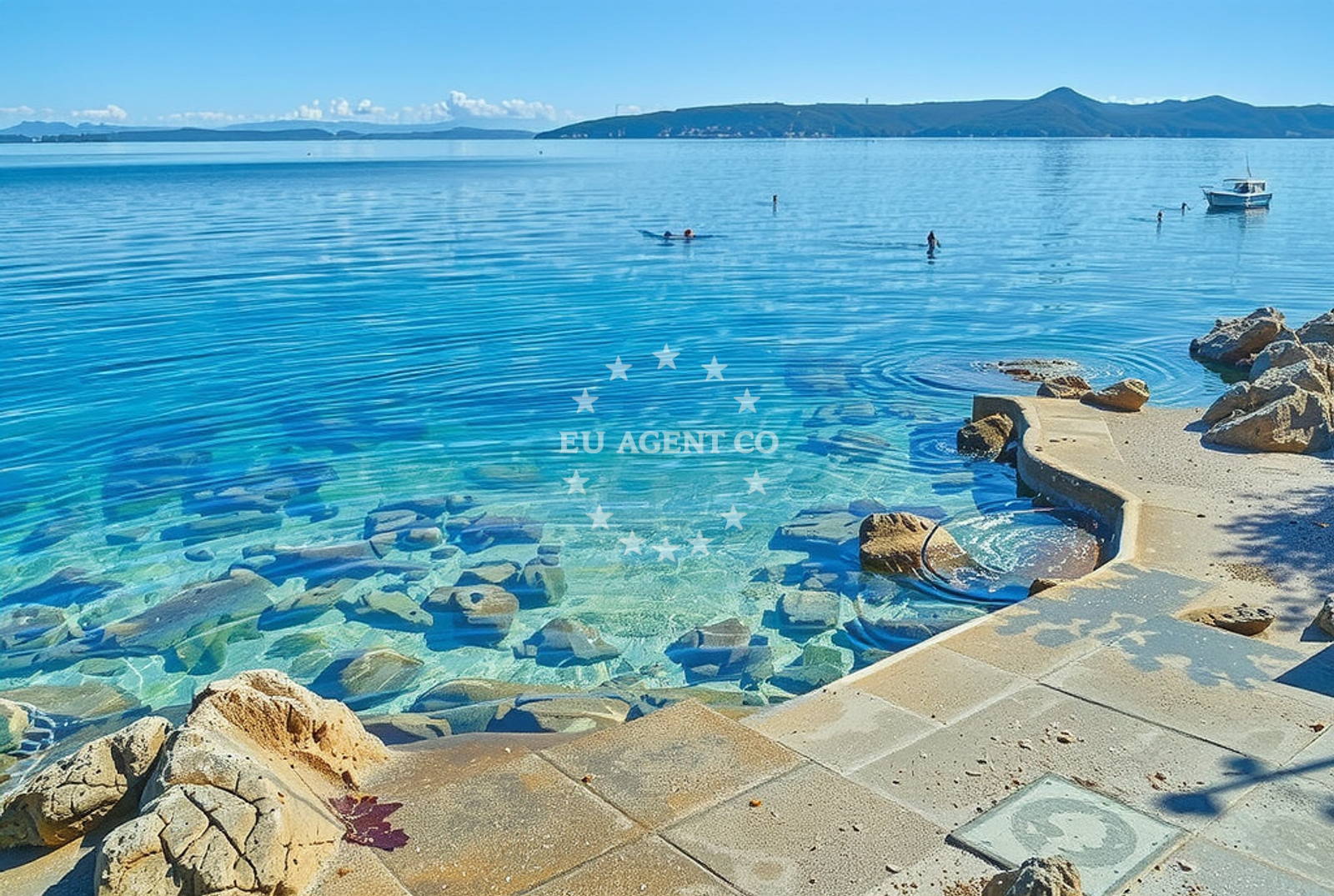 Shoreline and swimming area at Sveti Ivan istok, Mošćenička Draga Beach in Sveti Ivan istok