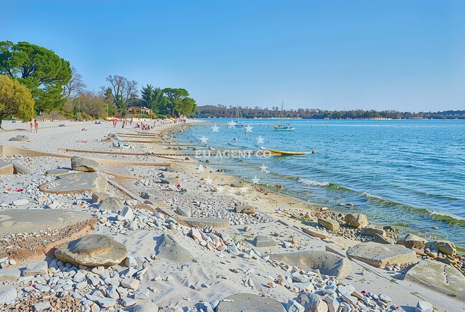 Shoreline and swimming area at Sveti Ivan jug, Križine Beach in Sveti Ivan jug