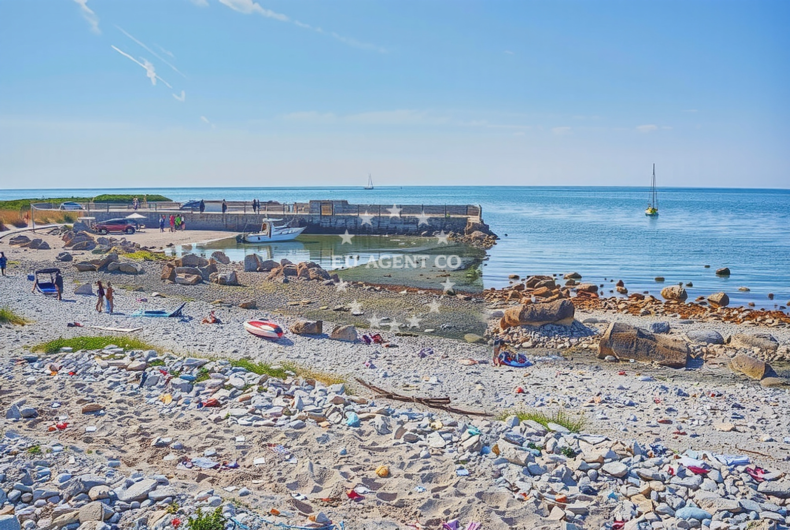 Beach facilities and surroundings at Sveti Ivan sjever, Križine Beach in Sveti Ivan sjever