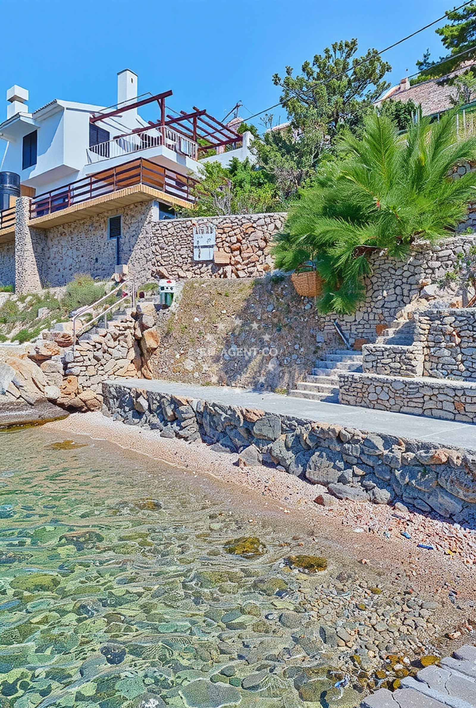 Sea and coastal view of Sveti Jakov jug, Starigrad (Senj) Beach in Sveti Jakov jug