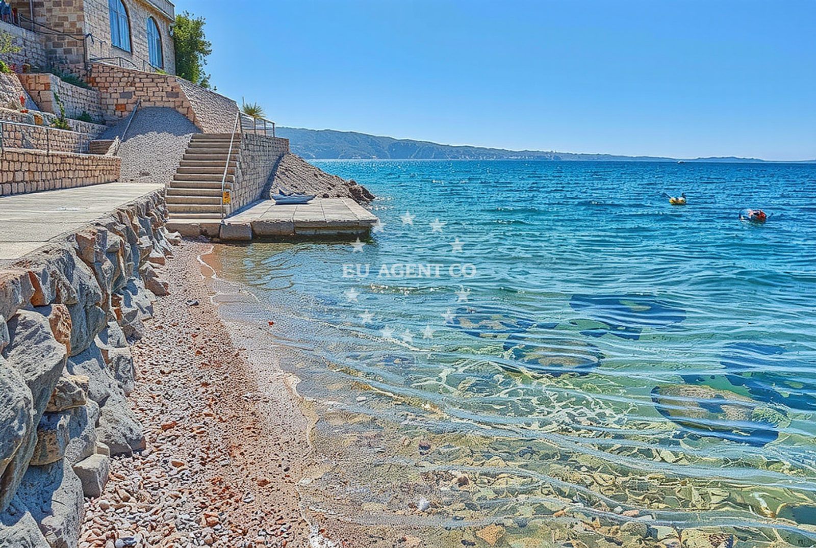 Beach facilities and surroundings at Sveti Jakov jug, Starigrad (Senj) Beach in Sveti Jakov jug