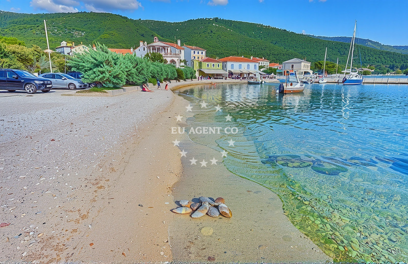 Shoreline and swimming area at Sveti Jeronim, Martinšćica (Cres) Beach in Sveti Jeronim