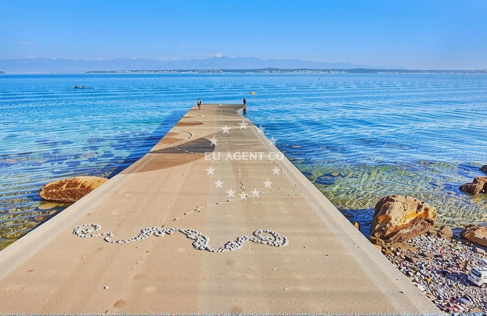 Sea and coastal view of Sveti Jeronim sjever, Ugljan (Ugljan) Beach in Sveti Jeronim sjever