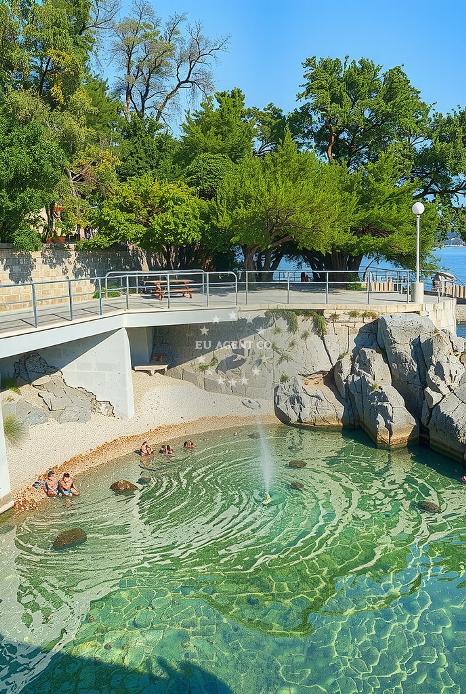 Beach facilities and surroundings at Sveti Juraj, Lovran Beach.net in Sveti Juraj