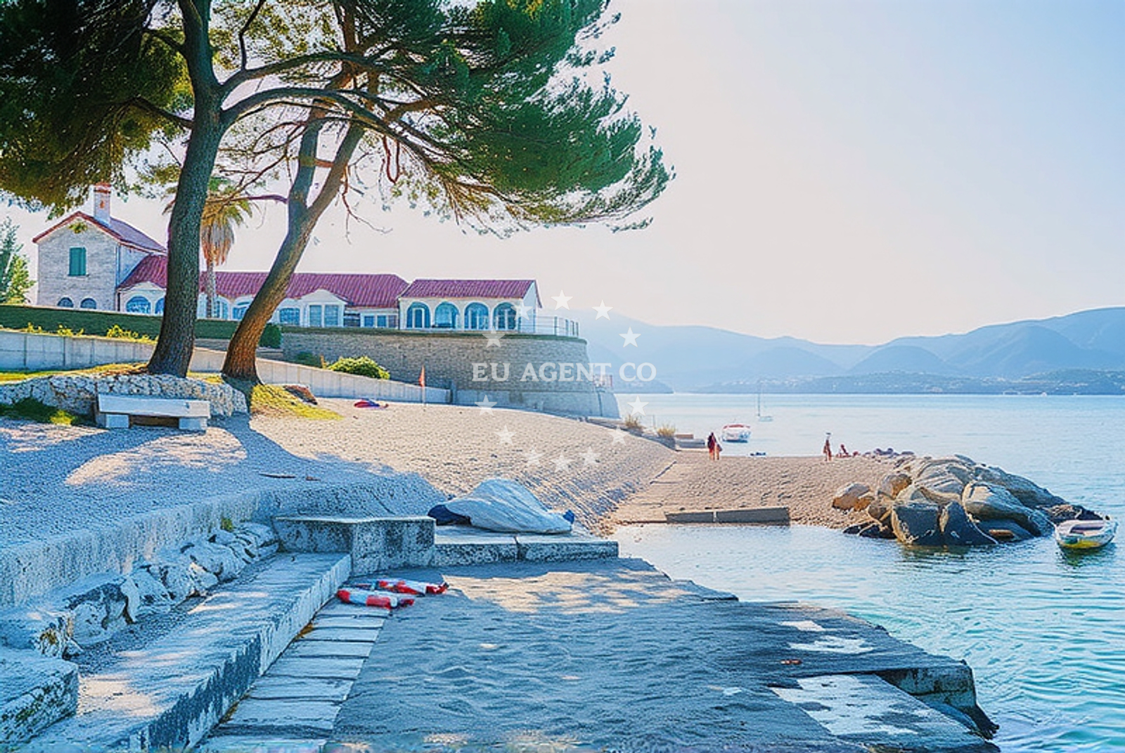 Sea and coastal view of Sveti Križ istok, Arbanija (Čiovo) Beach.net in Sveti Križ istok