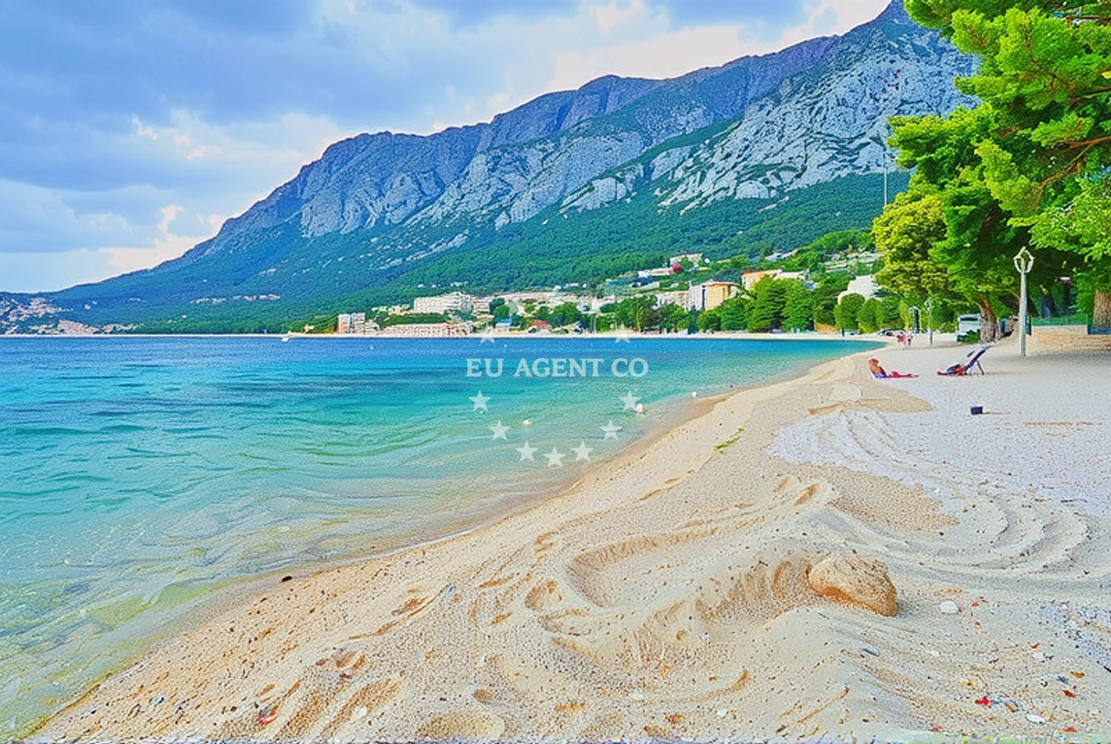 Sea and coastal view of Sveti Križ istok, Živogošće Beach.net in Sveti Križ istok