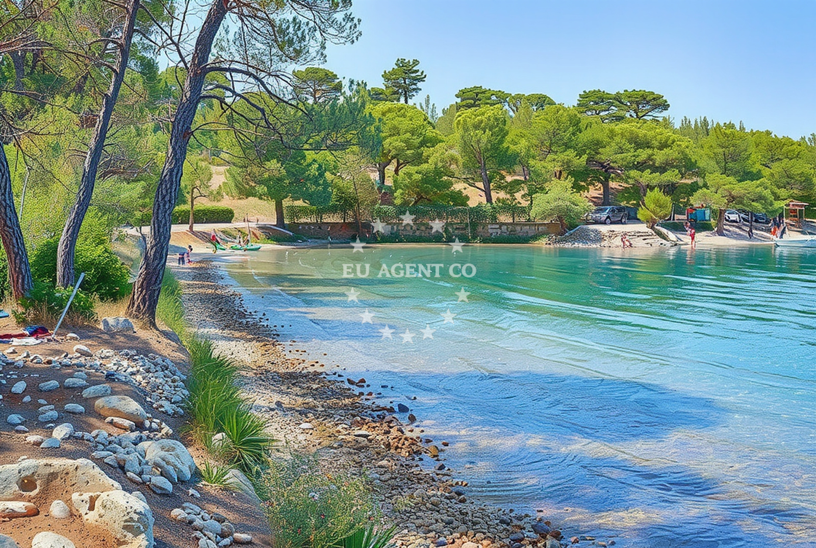 Shoreline and swimming area at Sveti Križ, Šibenik Beach.net in Sveti Križ