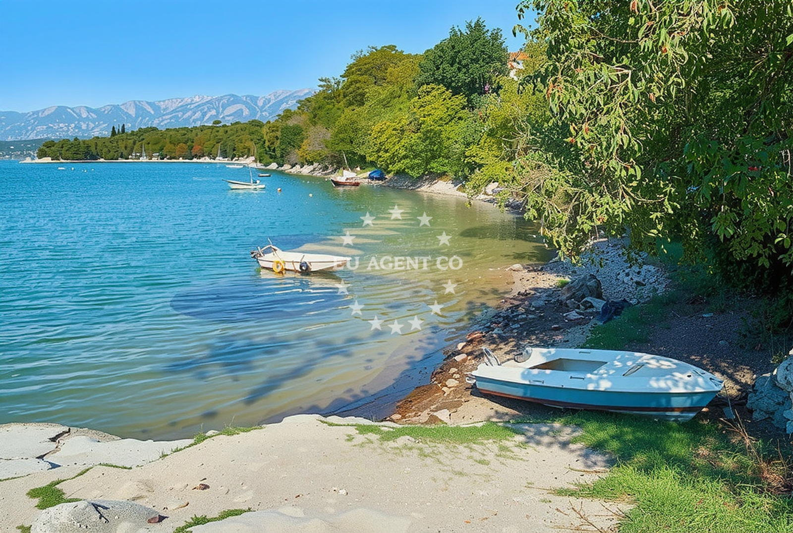 Shoreline and swimming area at Sveti Kuzma i Damjan, Kruševo (Obrovac) Beach.net in Sveti Kuzma i Damjan