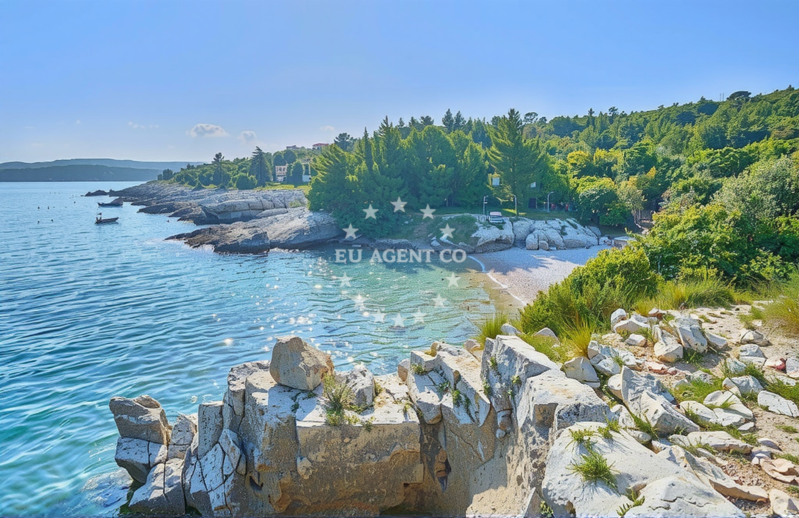 Shoreline and swimming area at Sveti Lovreč Labinski: beaches and coves in Sveti Lovreč Labinski