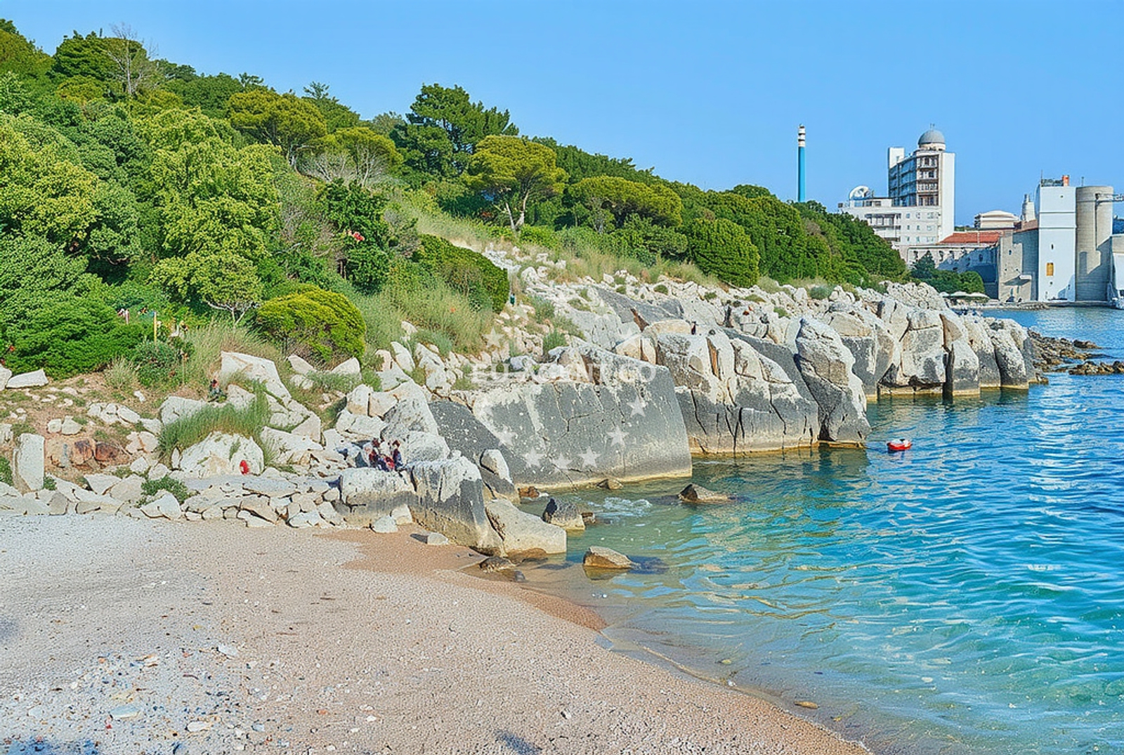 Sea and coastal view of Sveti Lovreč Labinski: beaches and coves in Sveti Lovreč Labinski