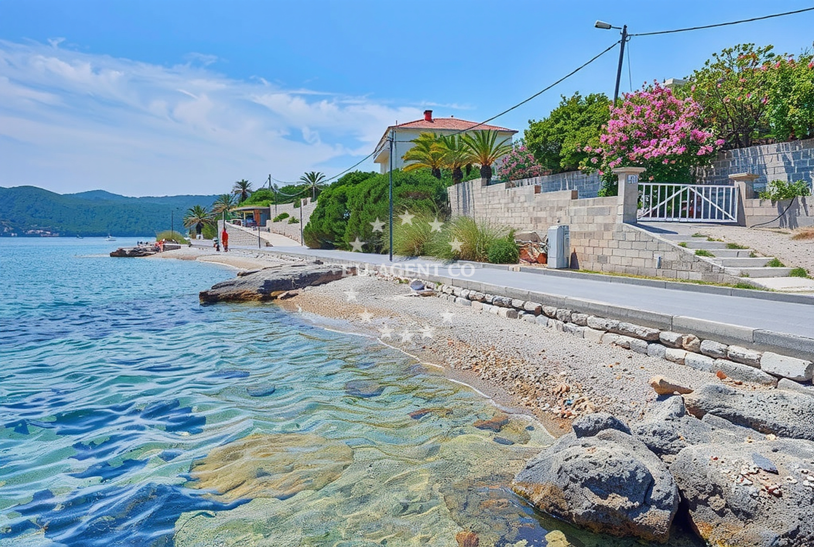 Beach facilities and surroundings at Sveti Luka, Kučište Beach.net in Sveti Luka