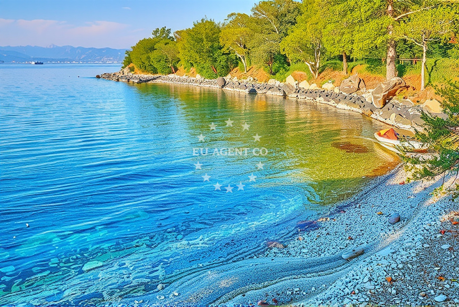 Shoreline and swimming area at Sveti Martin jug, Porat (Krk) Beach.net in Sveti Martin jug