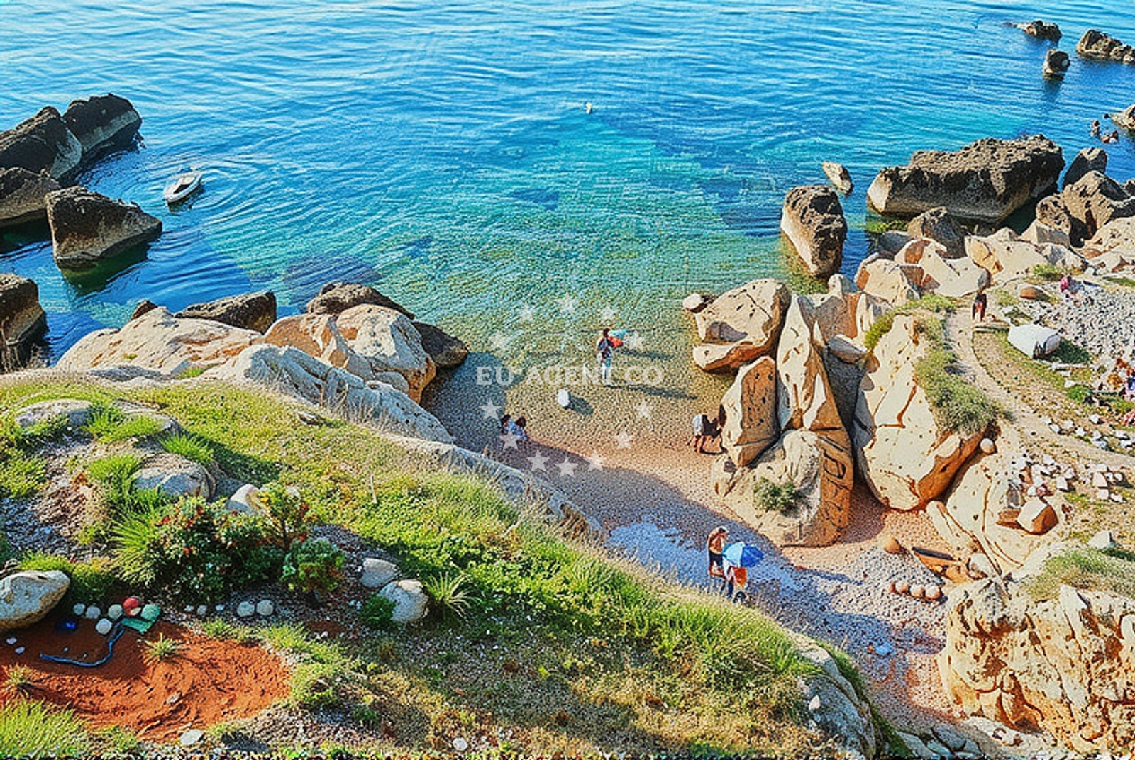 Shoreline and swimming area at Sveti Martin sjever, Porat (Krk) Beach.net in Sveti Martin sjever