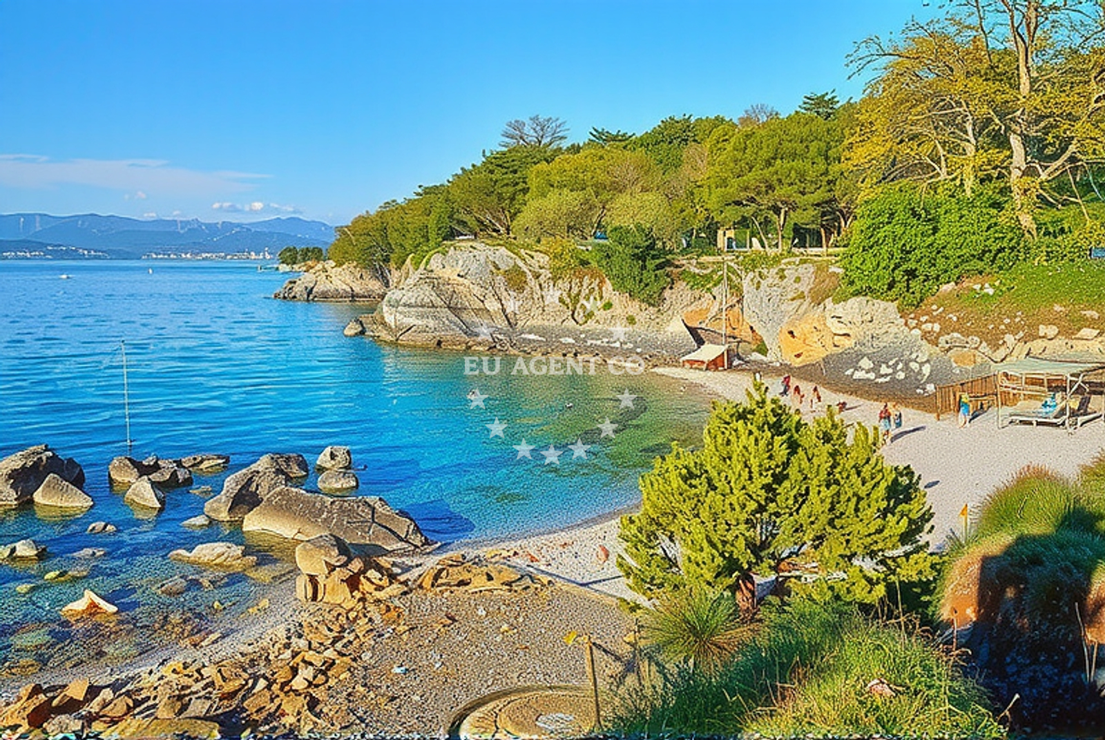 Sea and coastal view of Sveti Martin sjever, Porat (Krk) Beach.net in Sveti Martin sjever