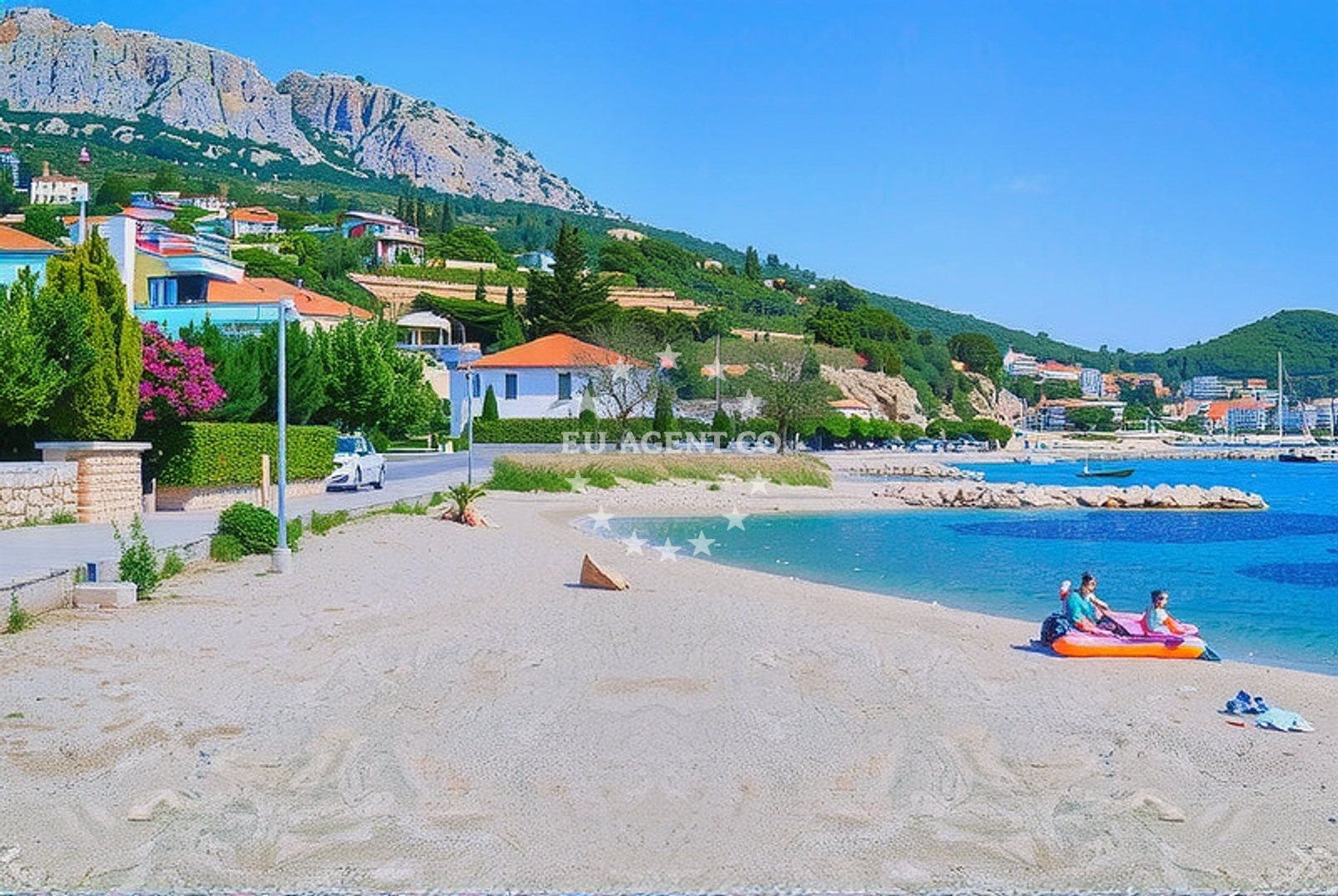 Shoreline and swimming area at Sveti Martin zapad, Podstrana - Sveti Martin Beach.net in Sveti Martin zapad