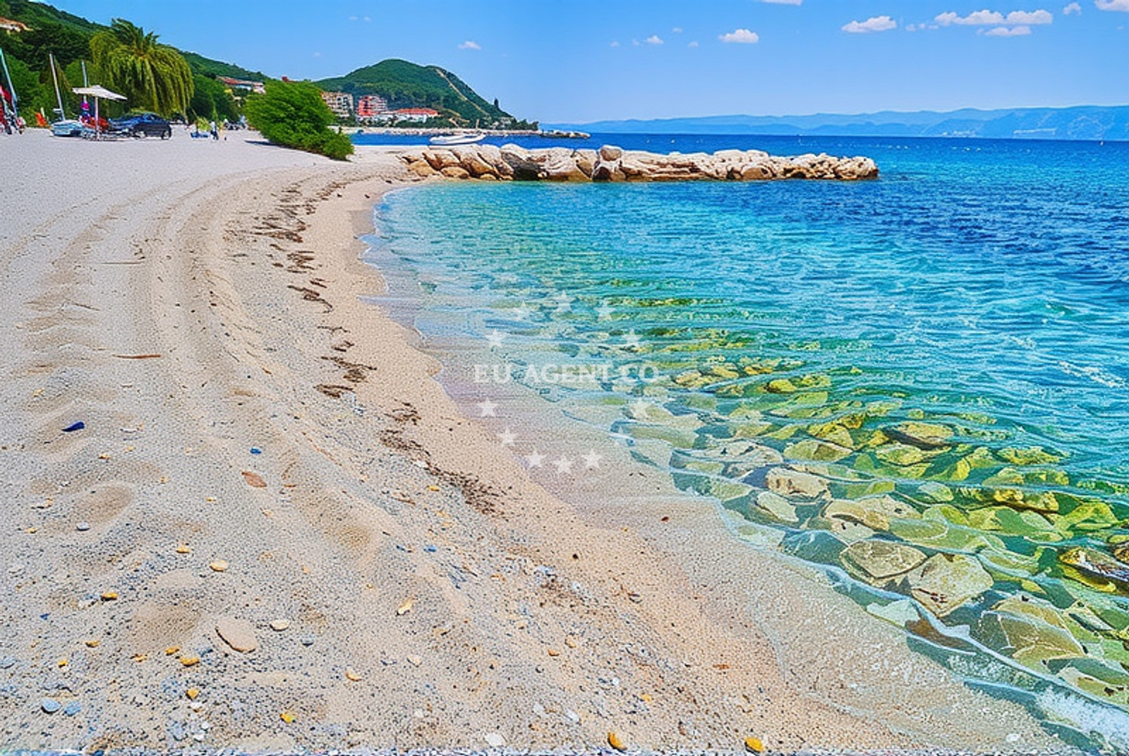 Beach facilities and surroundings at Sveti Martin zapad, Podstrana - Sveti Martin Beach.net in Sveti Martin zapad