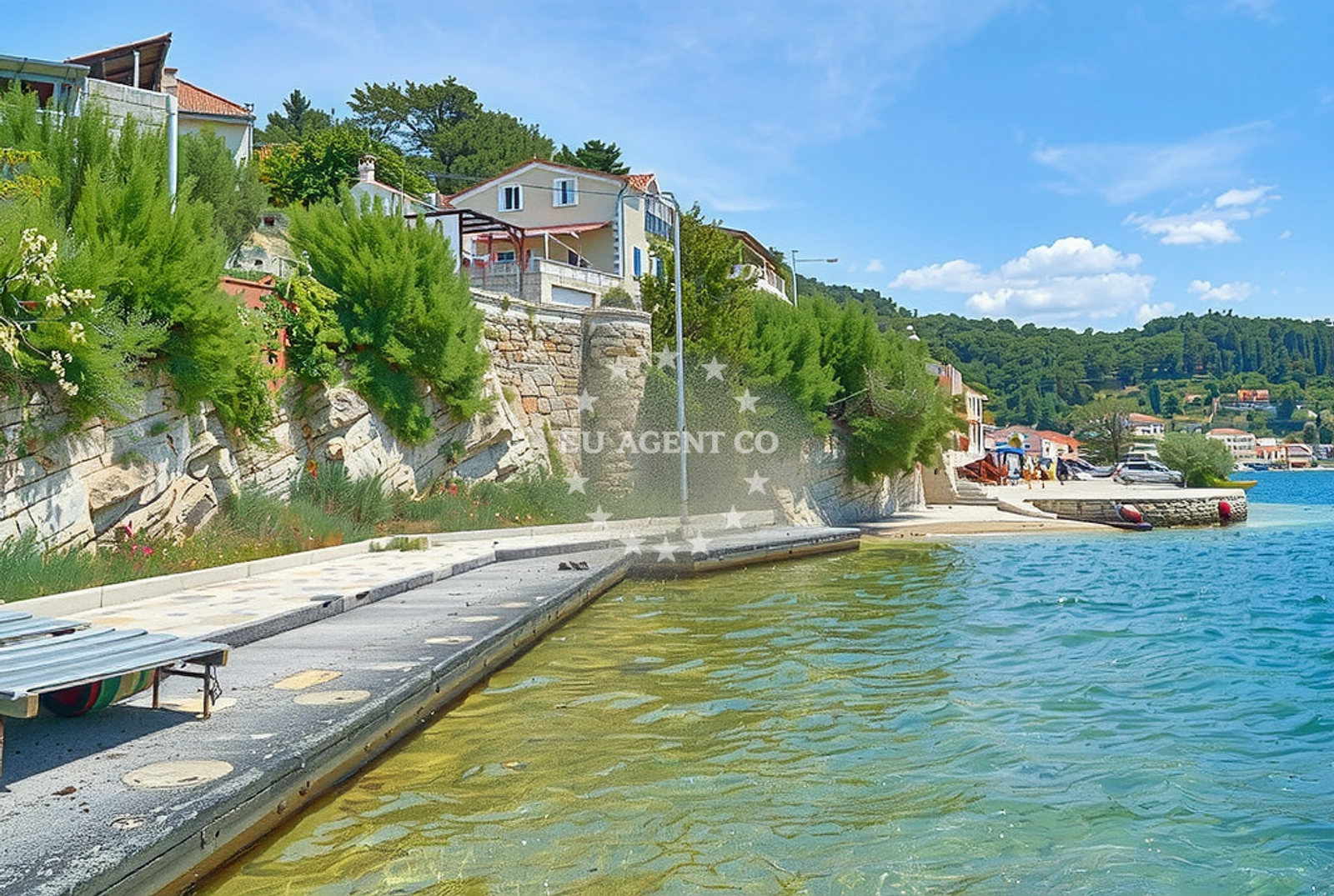 Shoreline and swimming area at Sveti Nikola jug, Novigrad (Zadarska županija) Beach.net in Sveti Nikola jug