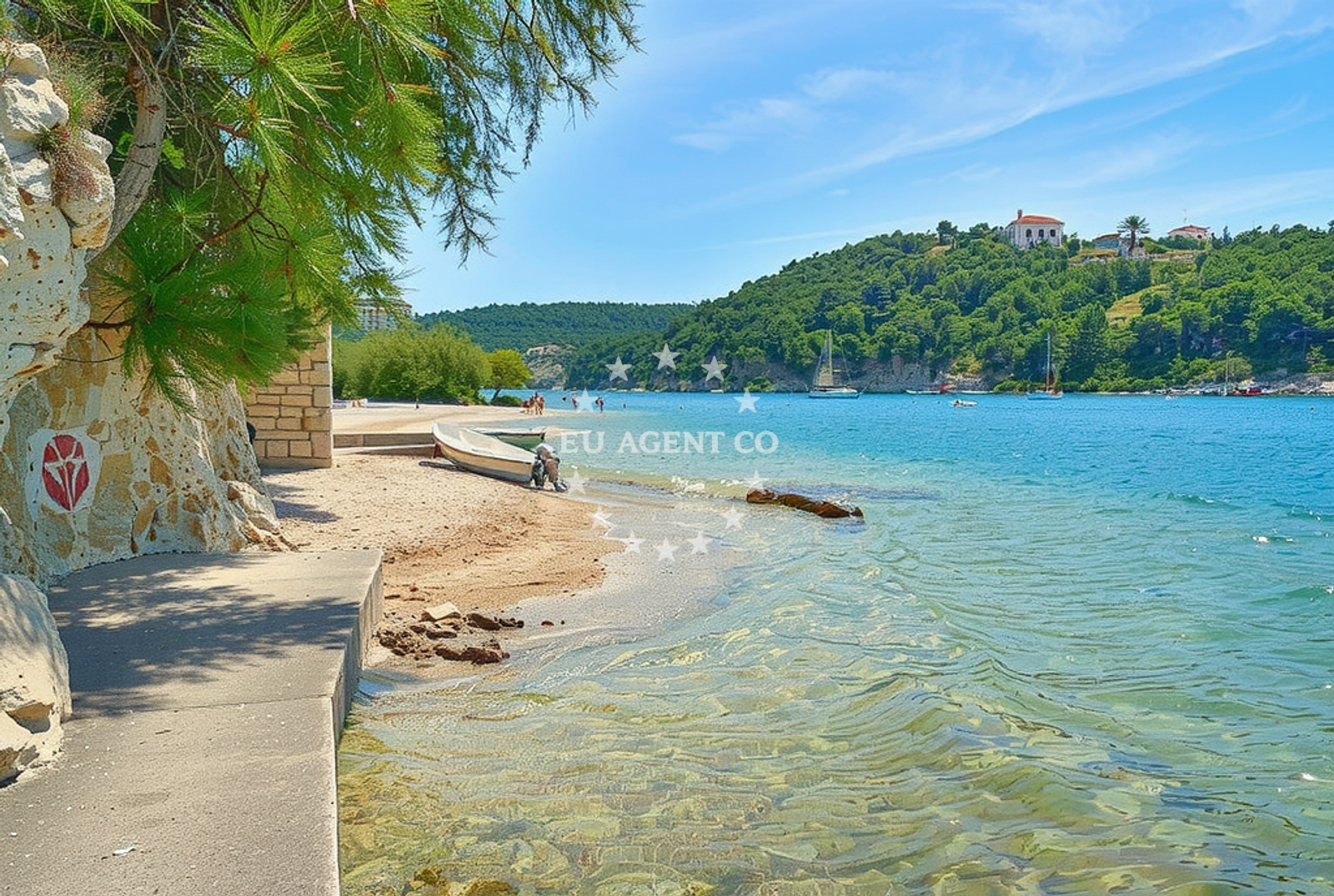 Sea and coastal view of Sveti Nikola jug, Novigrad (Zadarska županija) Beach.net in Sveti Nikola jug
