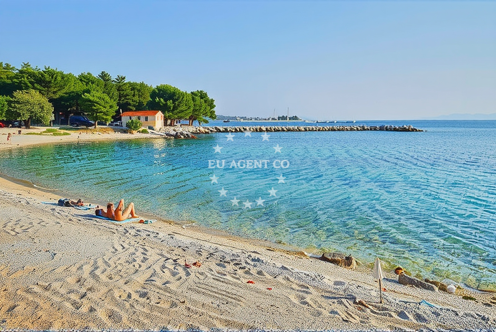Sea and coastal view of Sveti Nikola, Šimuni (Pag) Beach.net in Sveti Nikola