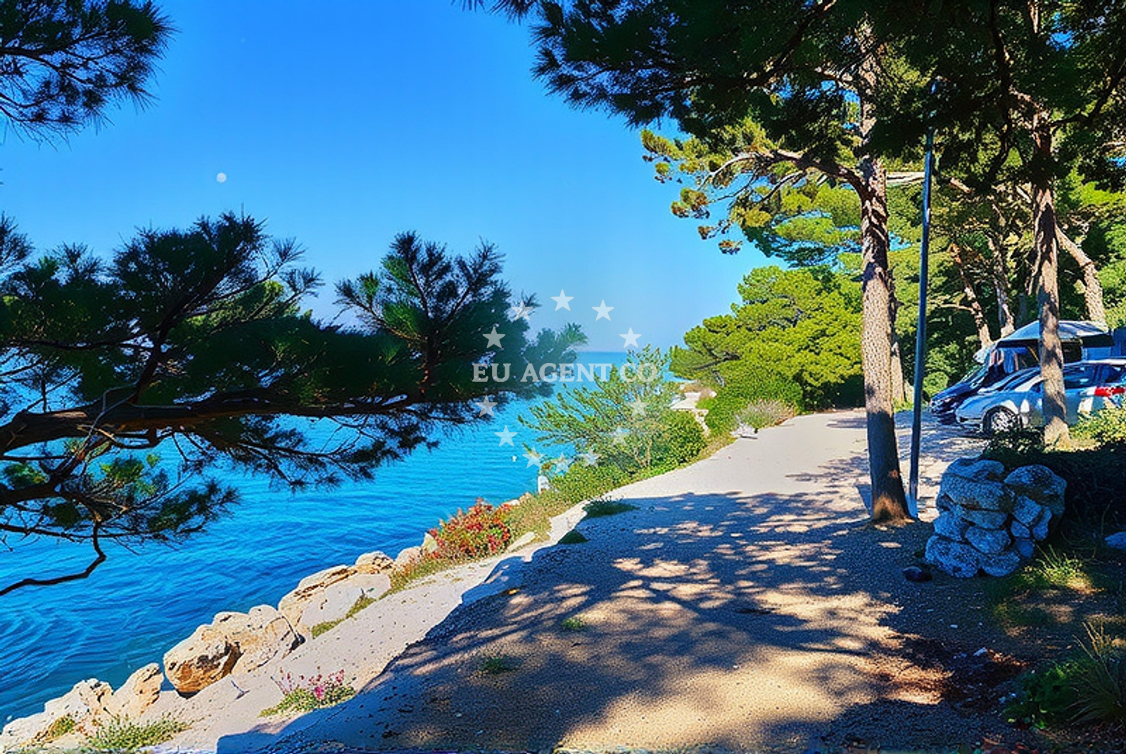 Shoreline and swimming area at Sveti Petar jug, Makarska Beach.net in Sveti Petar jug