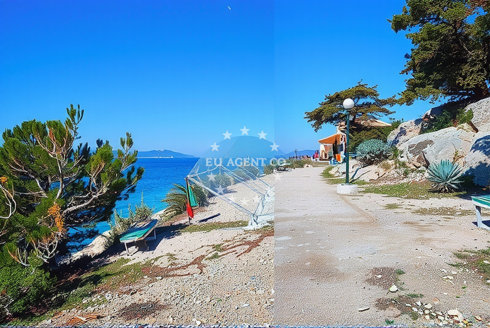 Beach facilities and surroundings at Sveti Petar jug, Makarska Beach.net in Sveti Petar jug