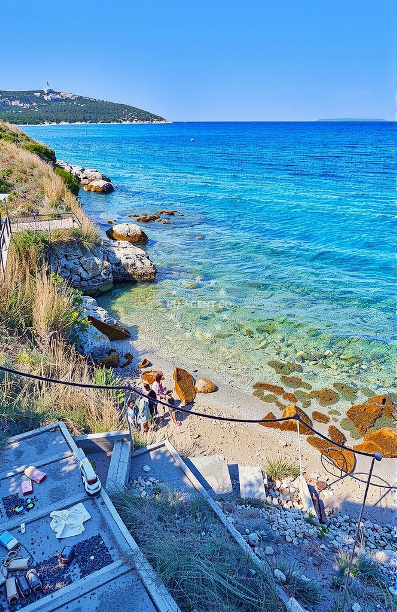 Sea and coastal view of Sveti Petar, Osor (Cres) Beach.net in Sveti Petar