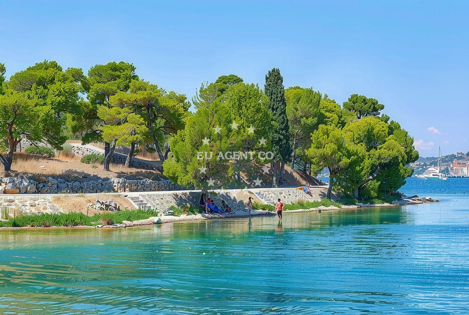 Shoreline and swimming area at Sveti Petar sredina, Šibenik Beach.net in Sveti Petar sredina