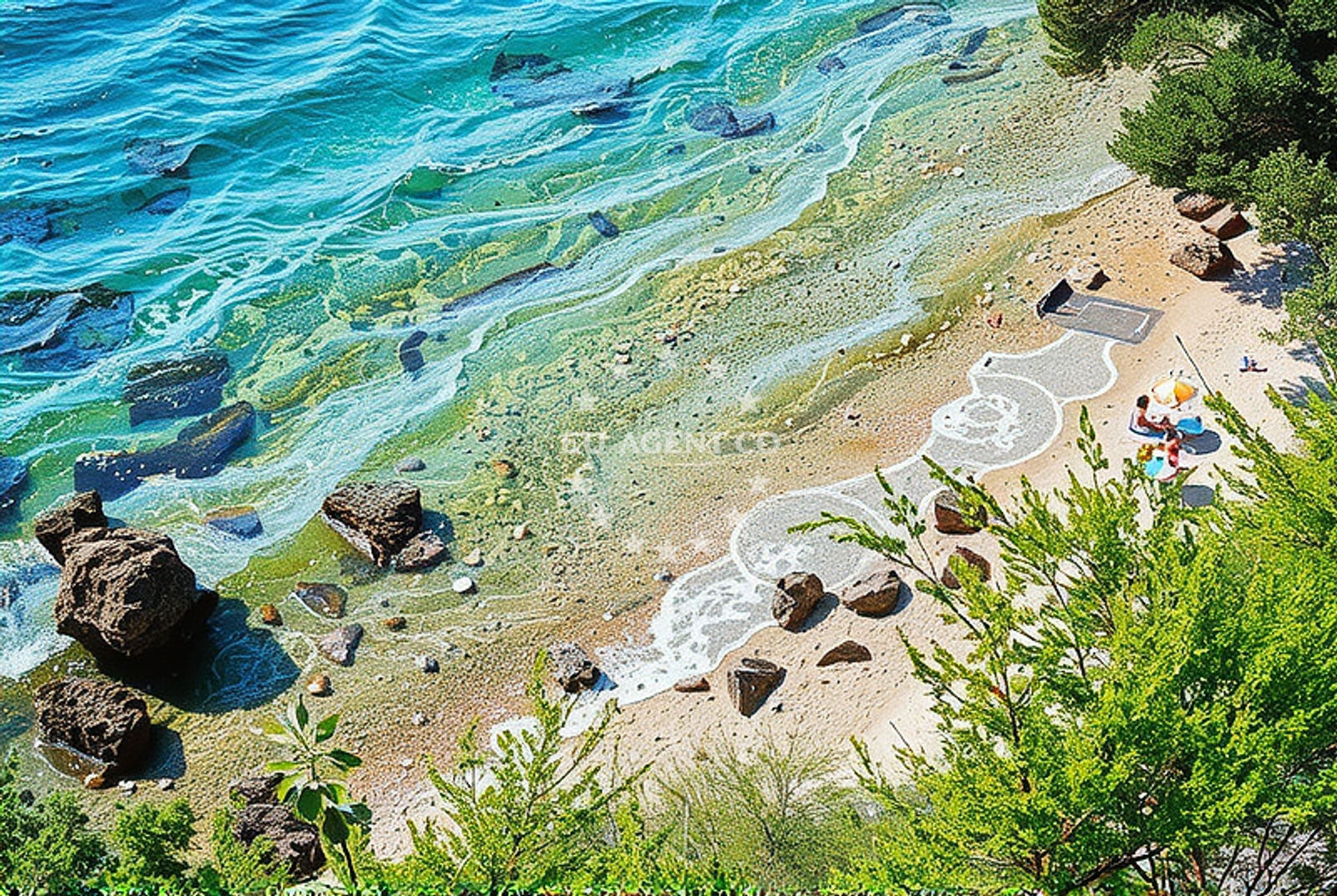 Shoreline and swimming area at Sveti Roko istok, Drvenik (Gradac) Beach.net in Sveti Roko istok