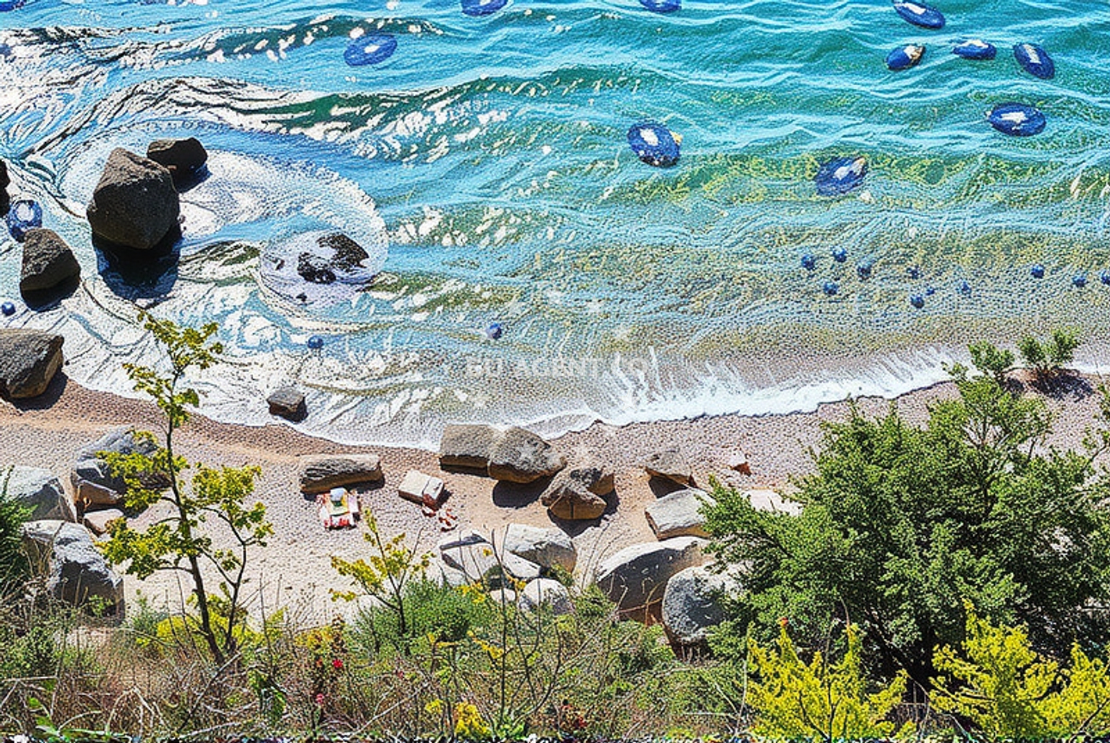 Sea and coastal view of Sveti Roko istok, Drvenik (Gradac) Beach.net in Sveti Roko istok