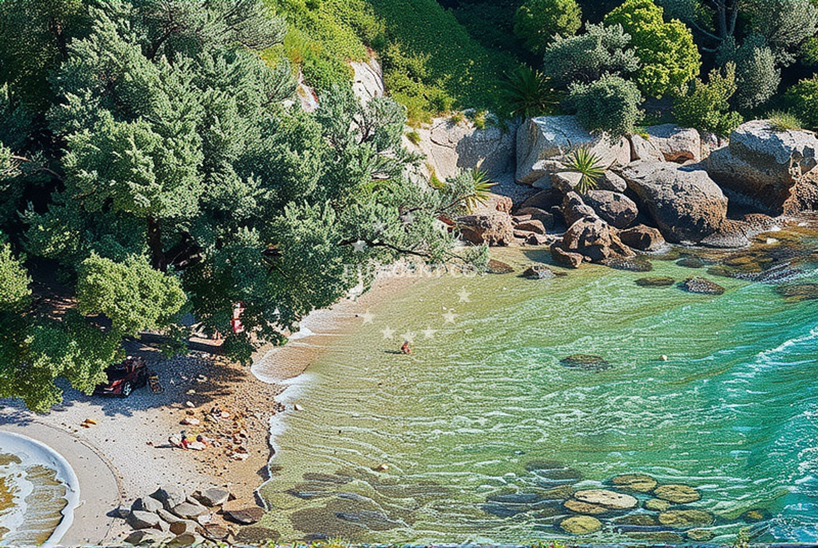 Beach facilities and surroundings at Sveti Roko istok, Drvenik (Gradac) Beach.net in Sveti Roko istok