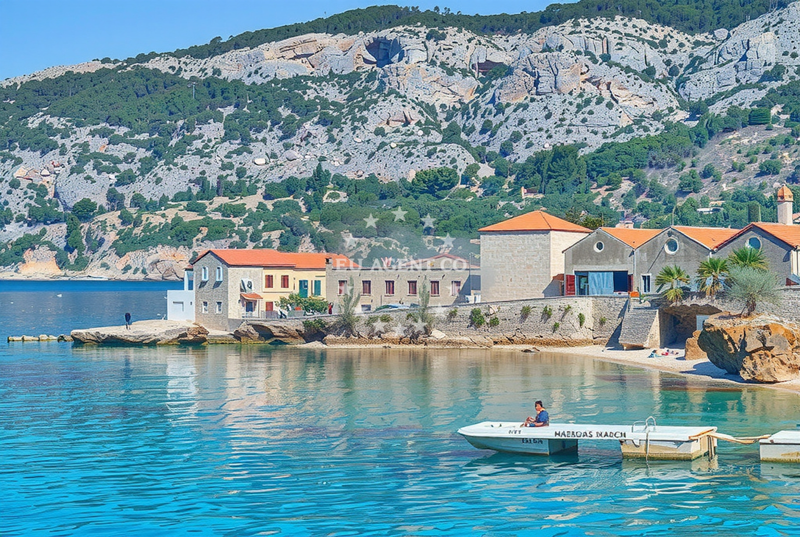 Shoreline and swimming area at Sveti Roko, Komiža (Vis) in Sveti Roko