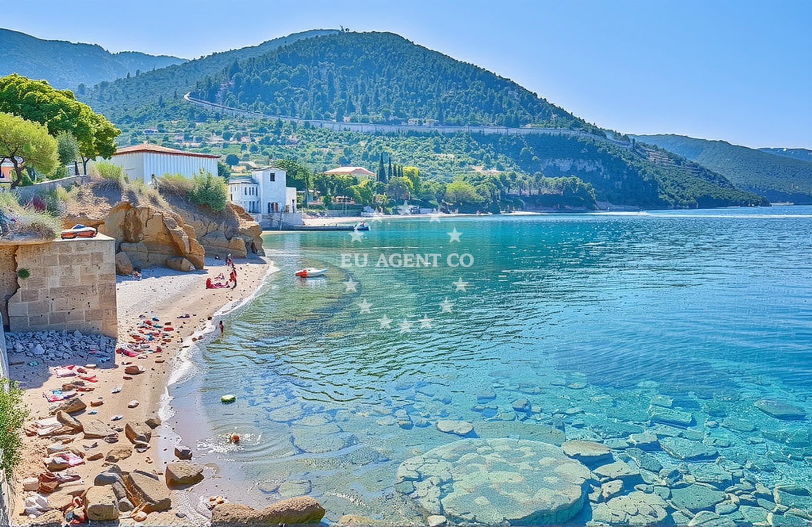 Beach facilities and surroundings at Sveti Roko, Komiža (Vis) in Sveti Roko