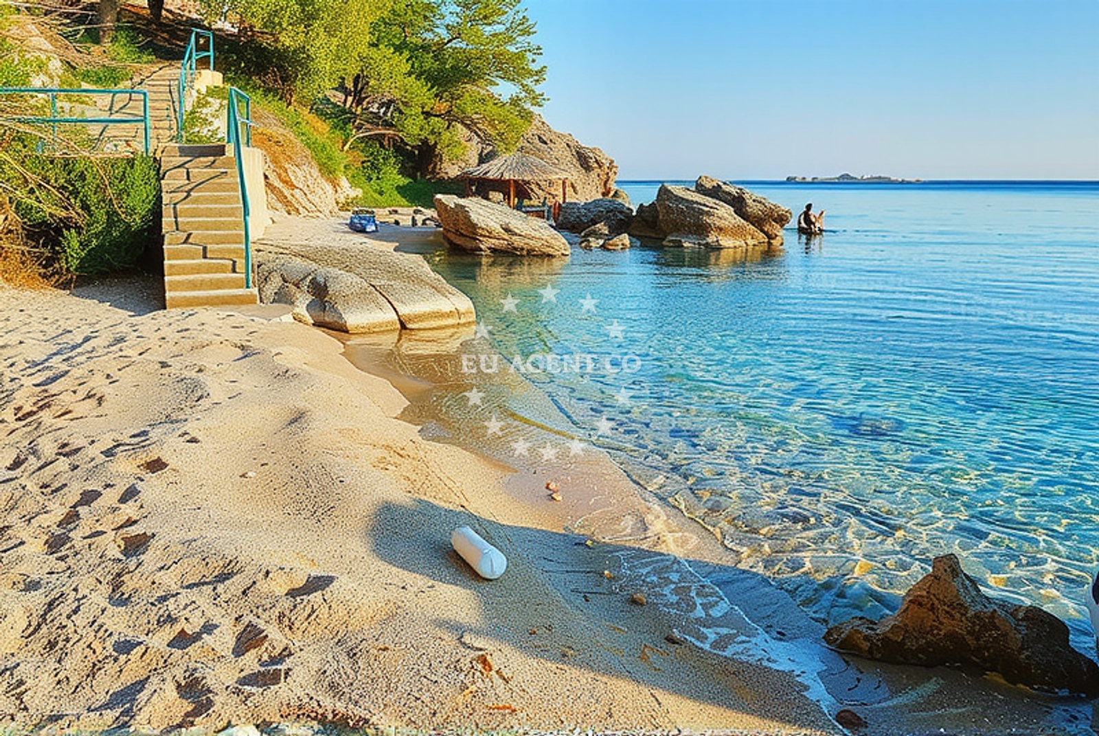 Sea and coastal view of Svi sveti, Stara Baška (Krk) in Svi sveti