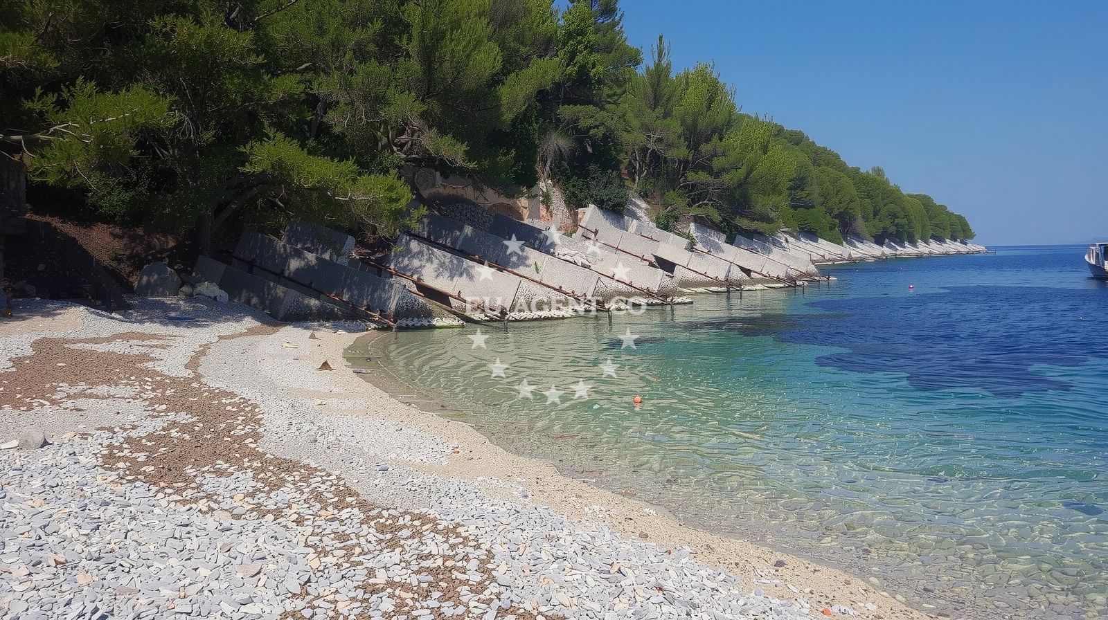 Sea and coastal view of Sviracina beach in Ulica Uvala Zastupac 8, Hvar