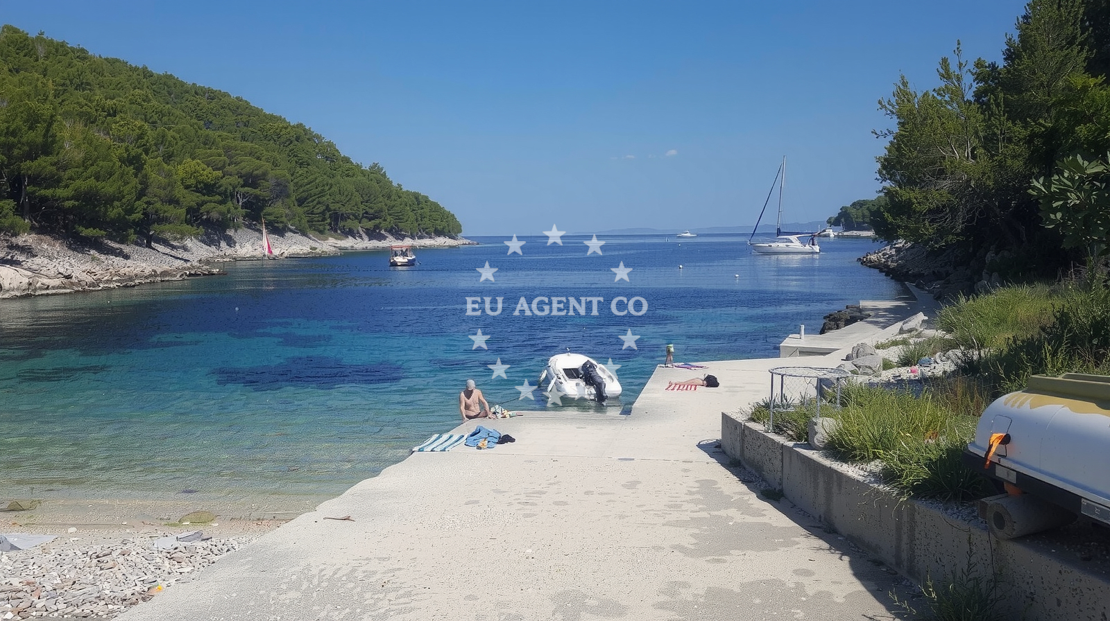 Beach facilities and surroundings at Sviracina beach in Ulica Uvala Zastupac 8, Hvar