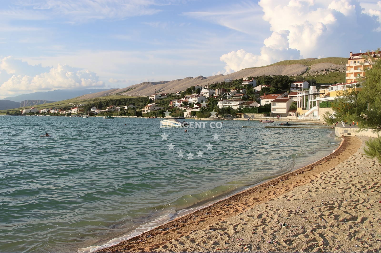 Shoreline and swimming area at Tanja beach in Veli Brig 8, Pag