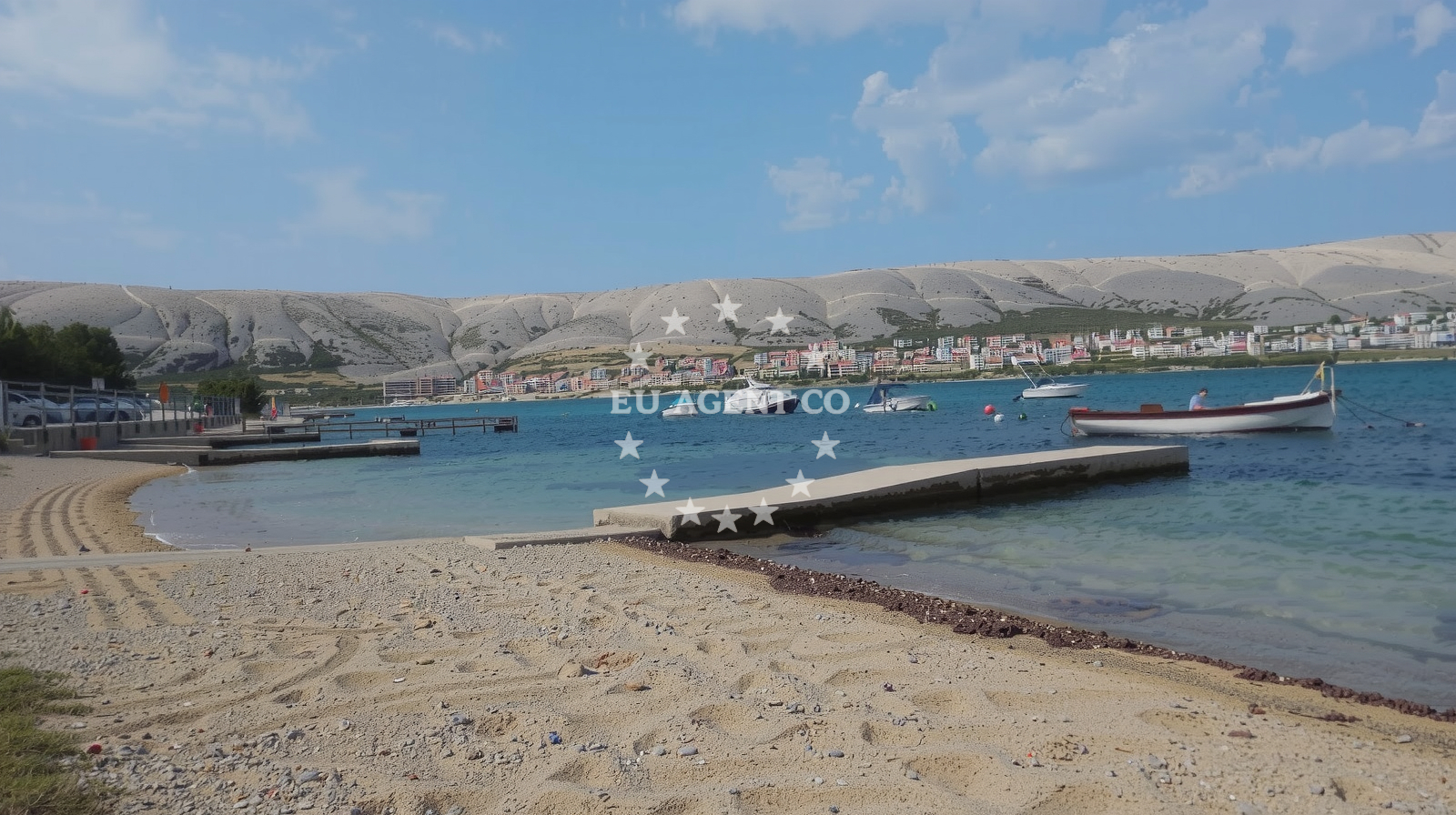 Sea and coastal view of Tanja beach in Veli Brig 8, Pag