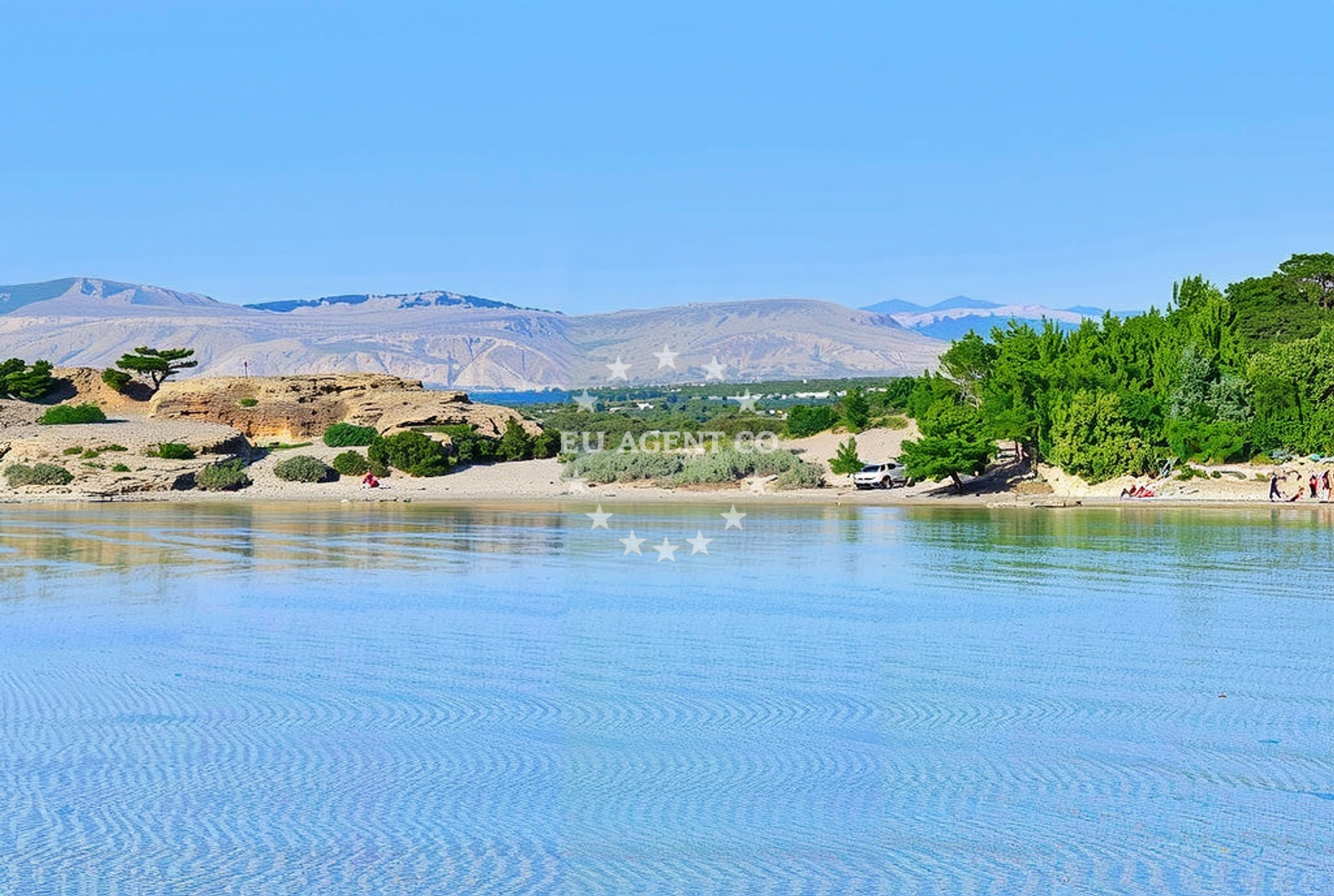 Shoreline and swimming area at Tanki rt jug, Lopar (Rab) in Tanki rt jug
