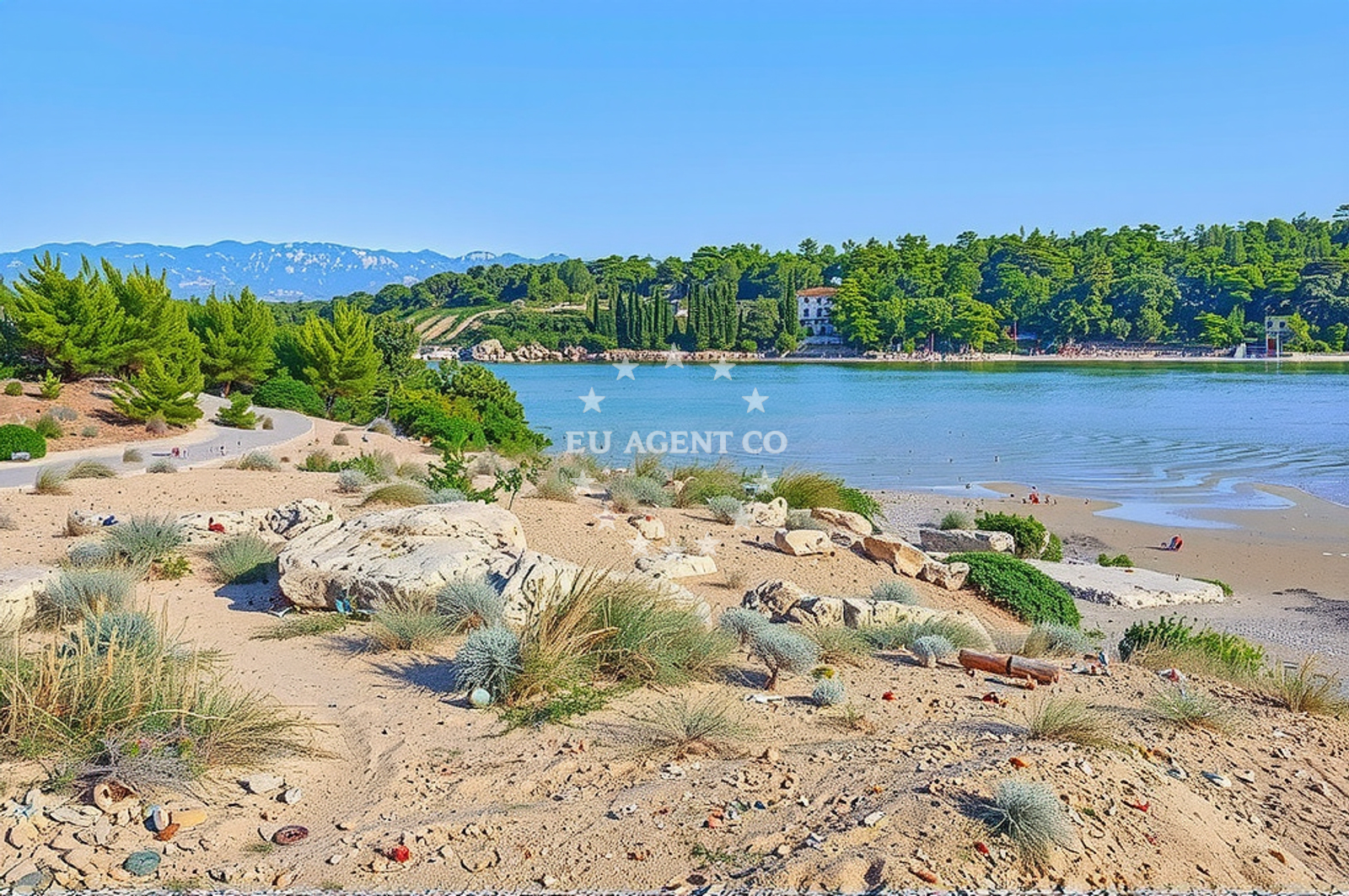 Sea and coastal view of Tanki rt jug, Lopar (Rab) in Tanki rt jug