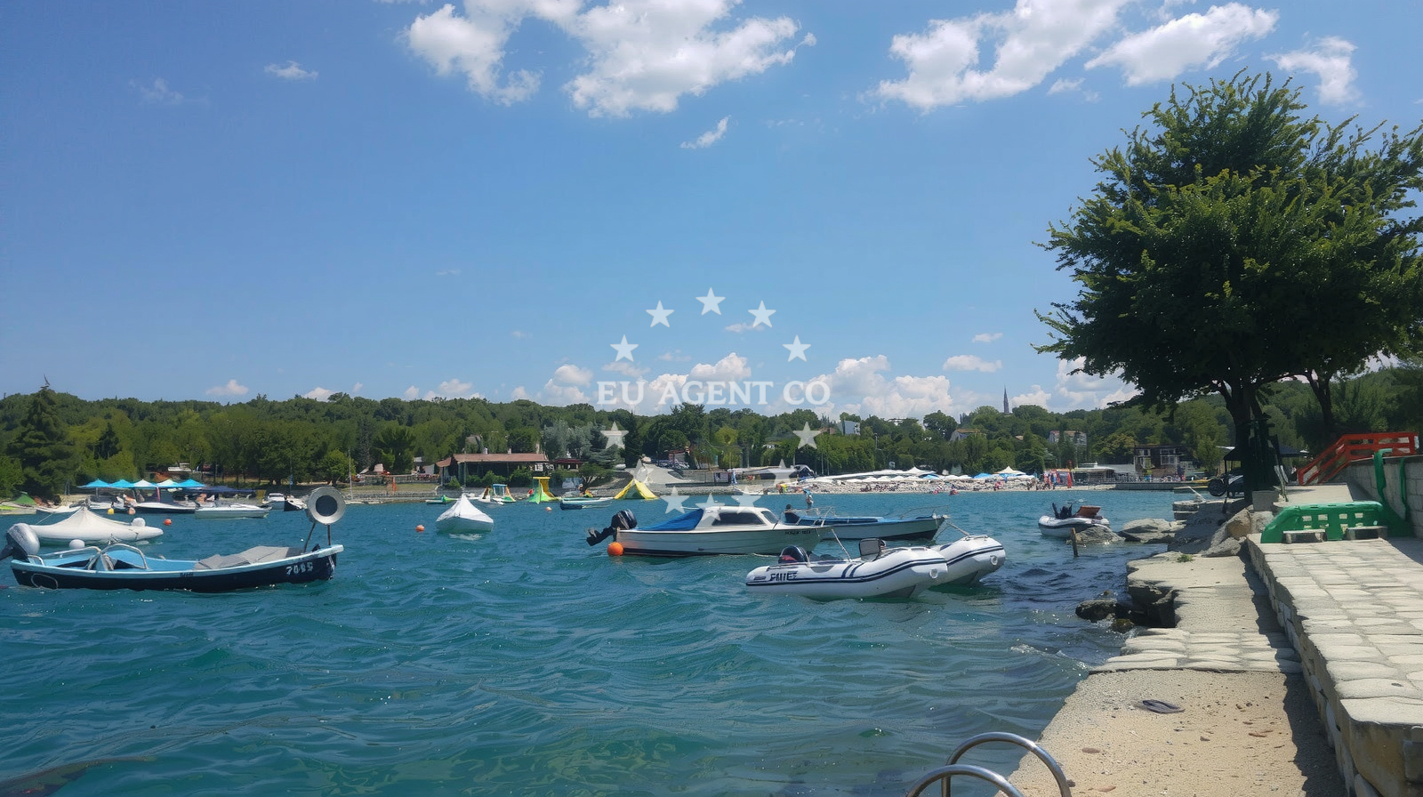 Additional view of Tar beach in Lanterna 15, Poreč