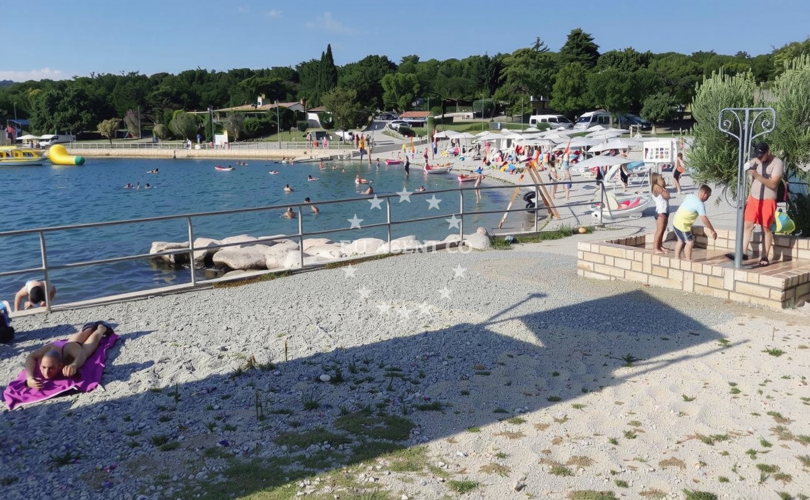 Additional view of Tar beach in Lanterna 15, Poreč