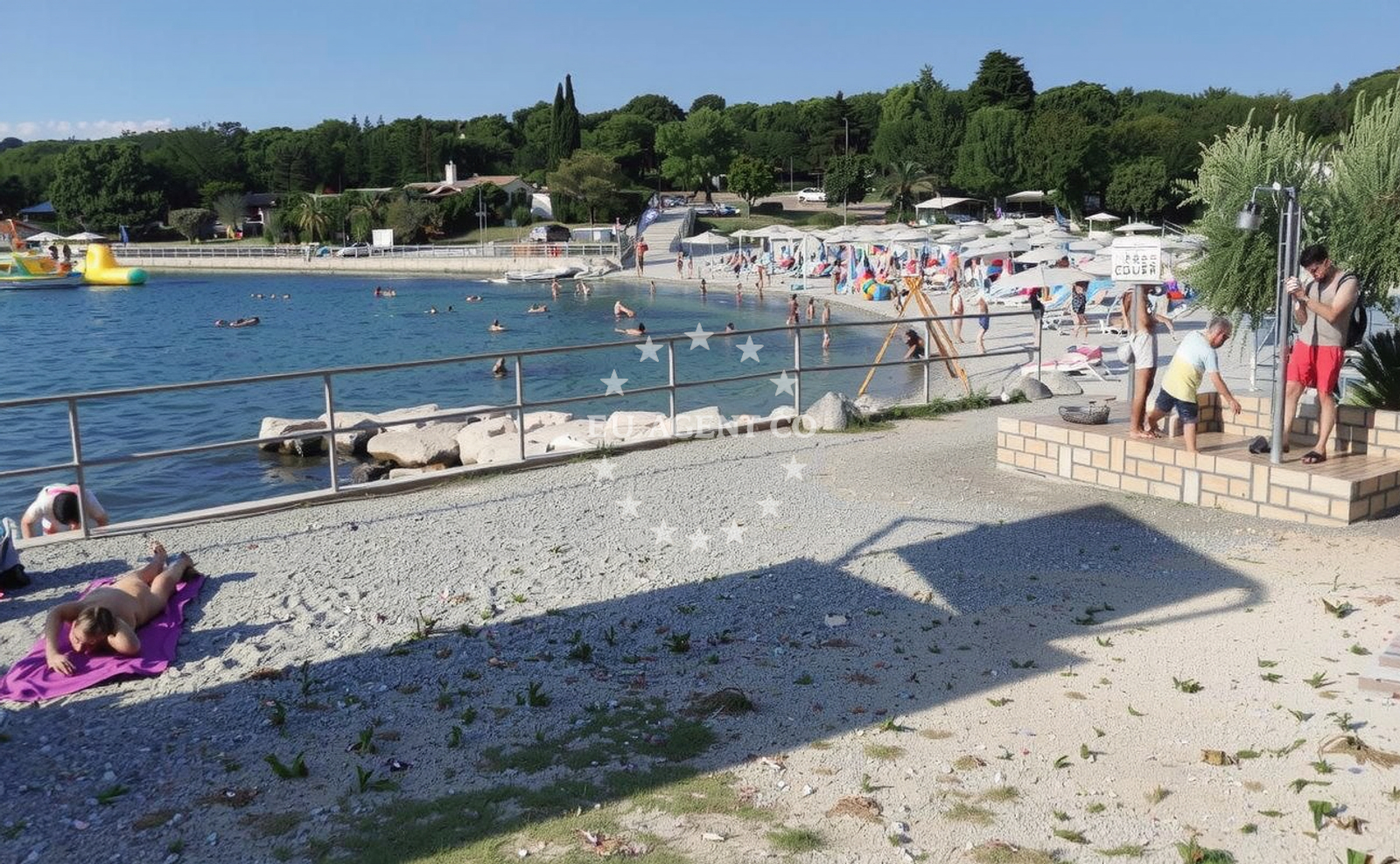 Additional view of Tar beach in Lanterna 15, Poreč