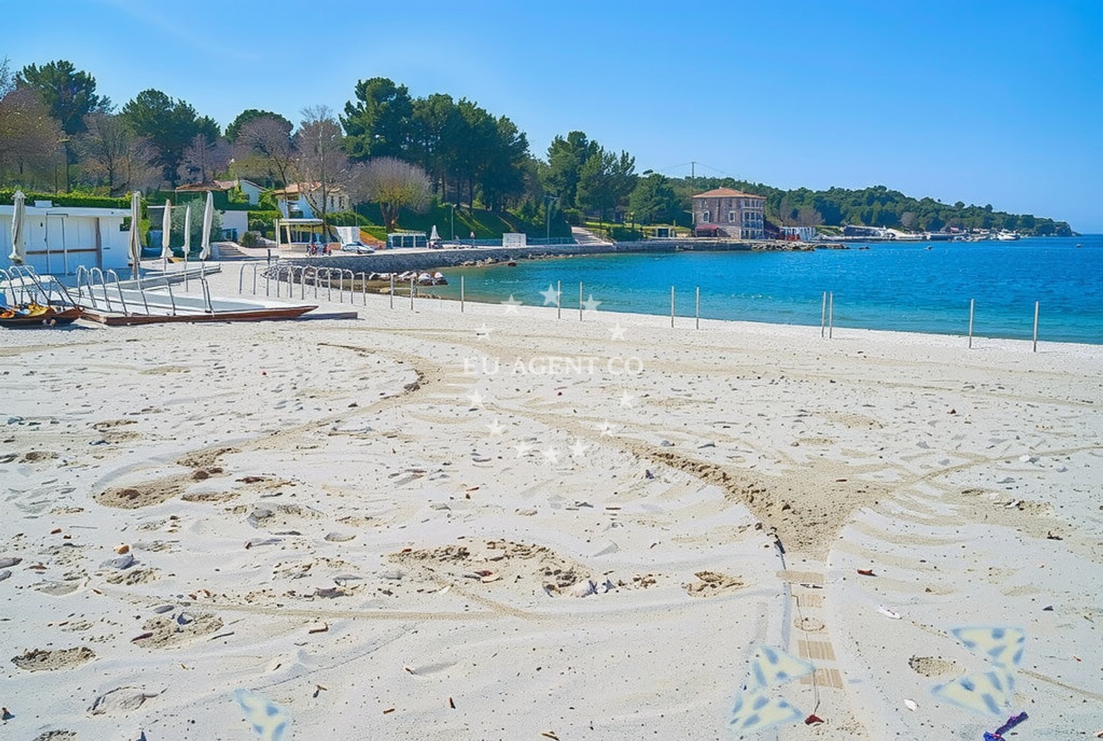 Additional view of Tar beach in Lanterna 15, Poreč
