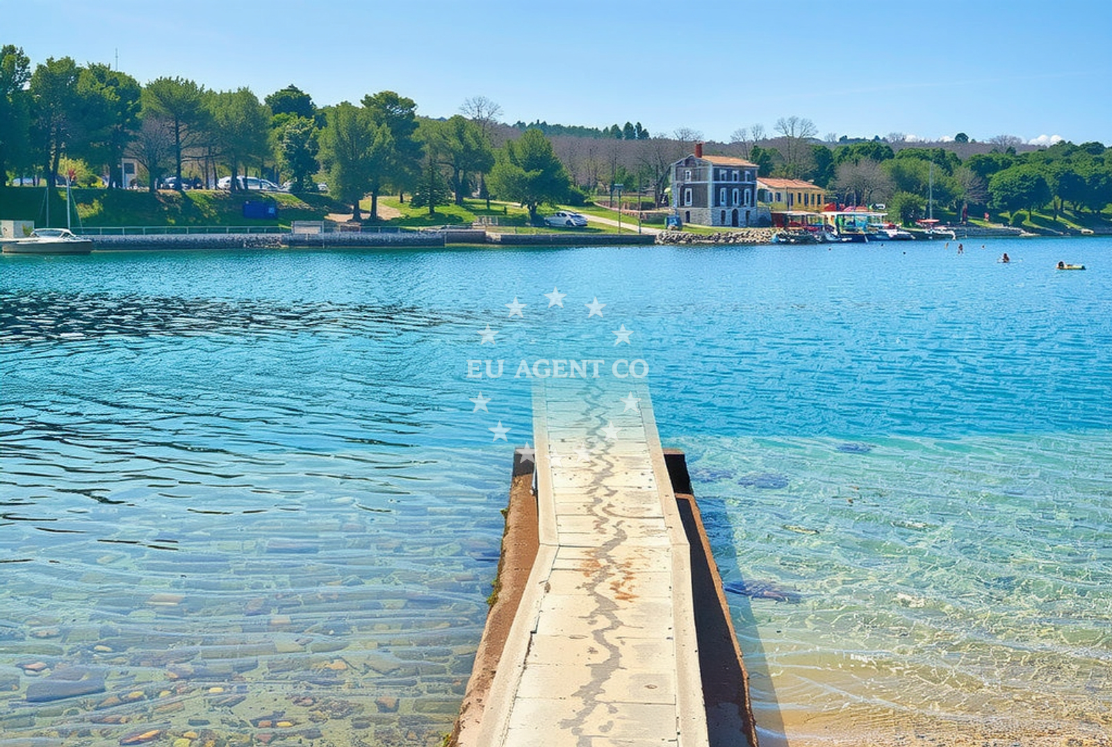 Additional view of Tar beach in Lanterna 15, Poreč