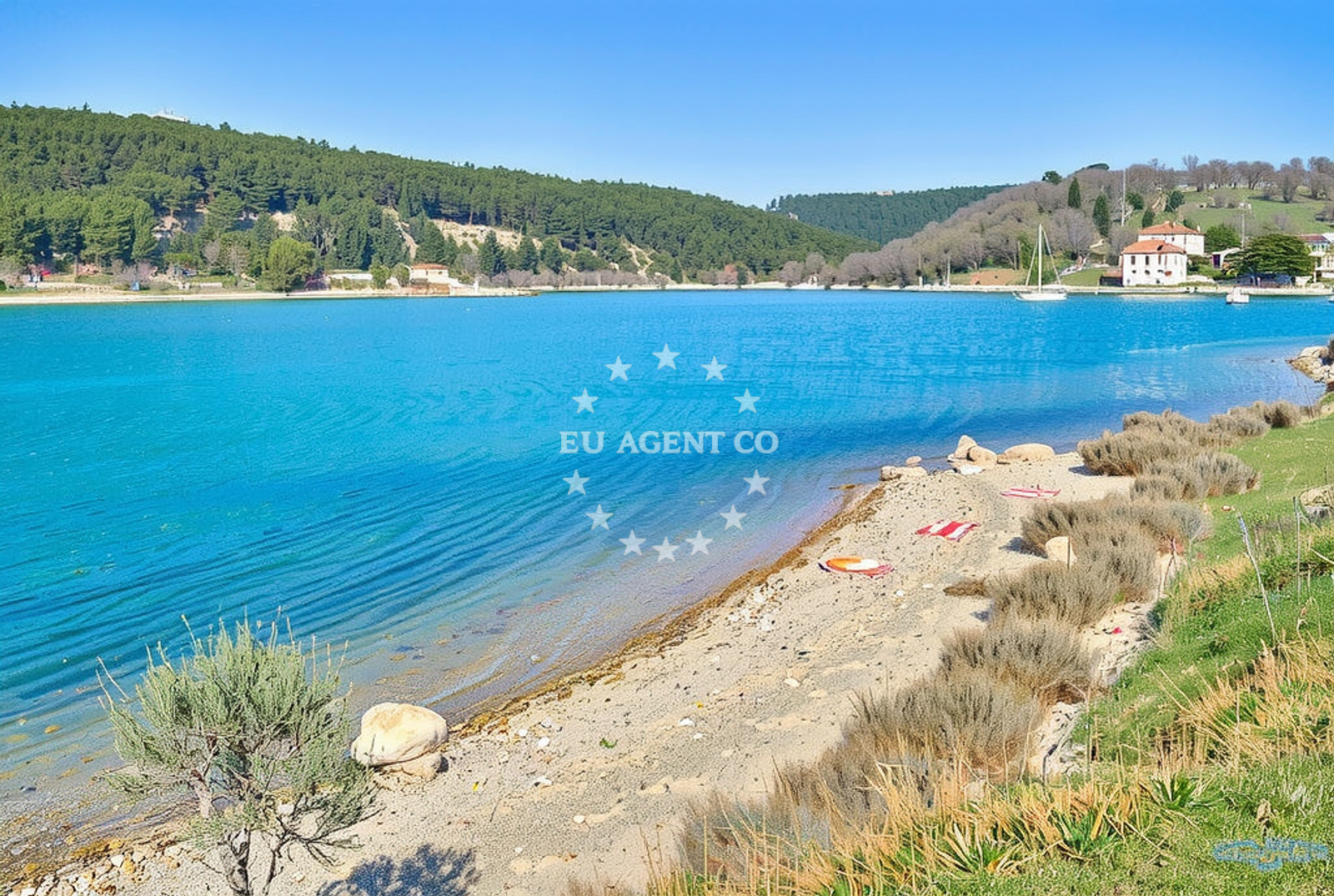 Sea and coastal view of Tarska vala, Tar in Tarska vala