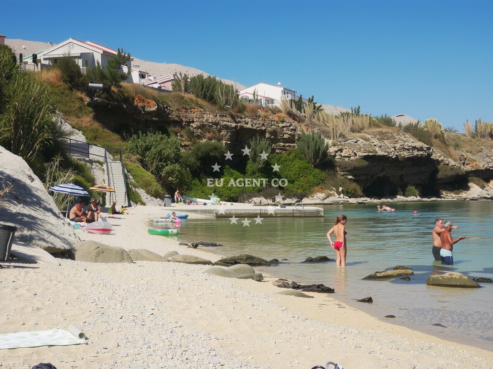 Shoreline and swimming area at Tartanovo beach in 1 Ulica Ante Šugara, Pag