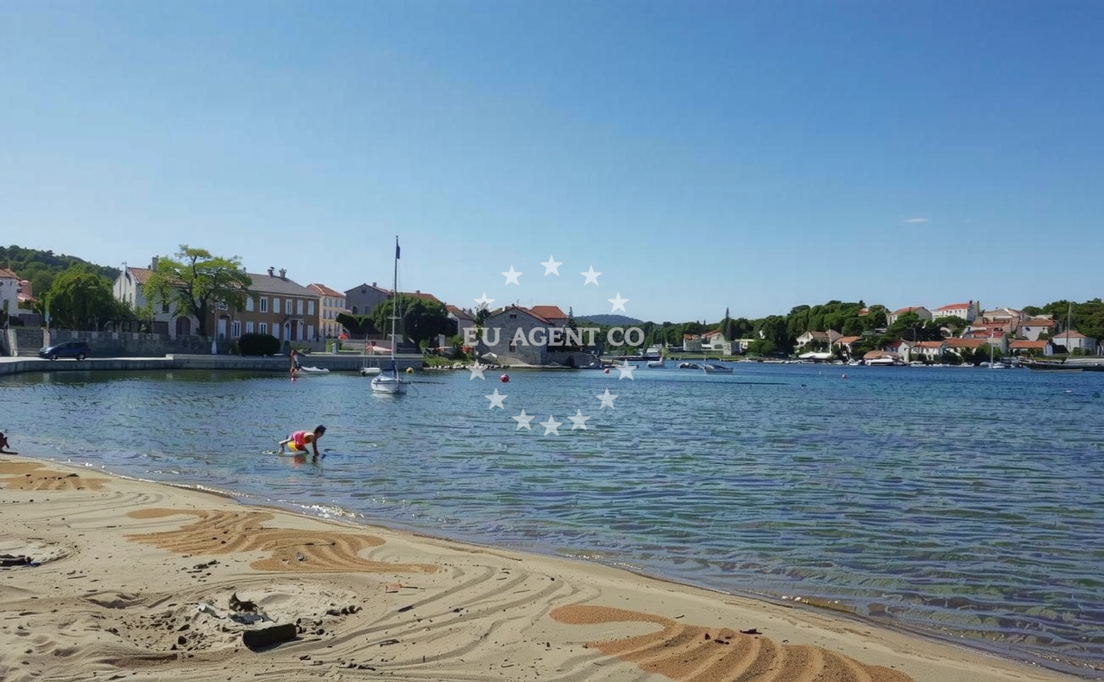 Beach facilities and surroundings at Tatinja beach in LUMBARDA 525, Lumbarda