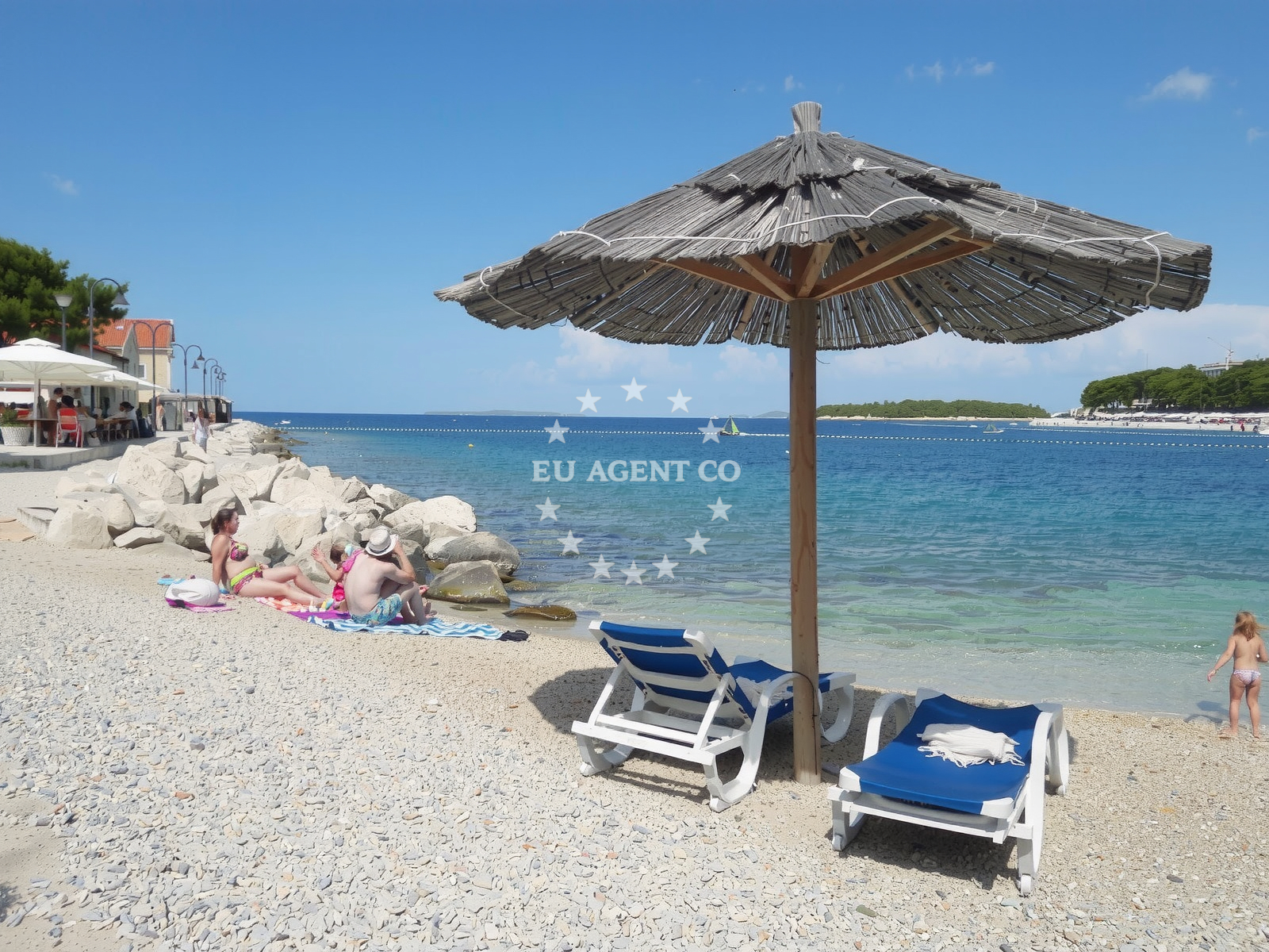 Sea and coastal view of Tepli Bok Beach in Tepli bok 21A, Primošten